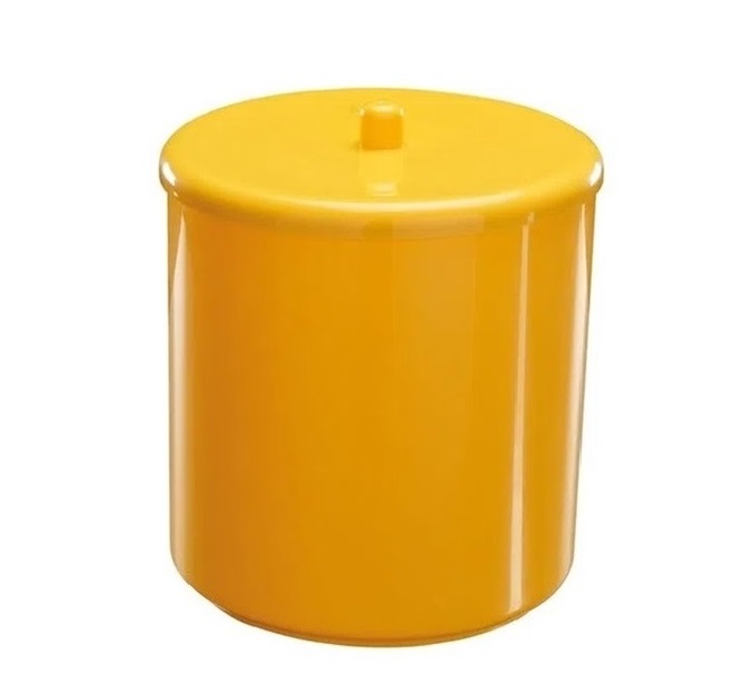 Cesto Multiuso com Tampa 6L Amarelo Astra