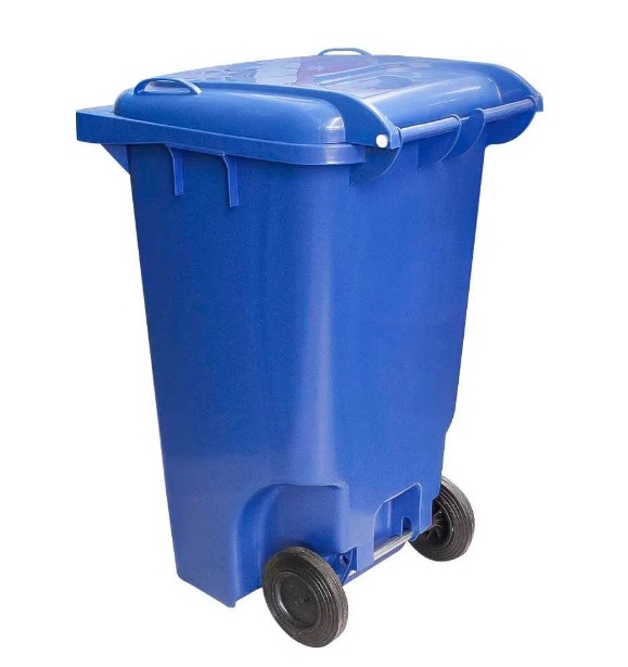 Contentor para Lixo com Rodas 240L Azul JSN - Imagem 2