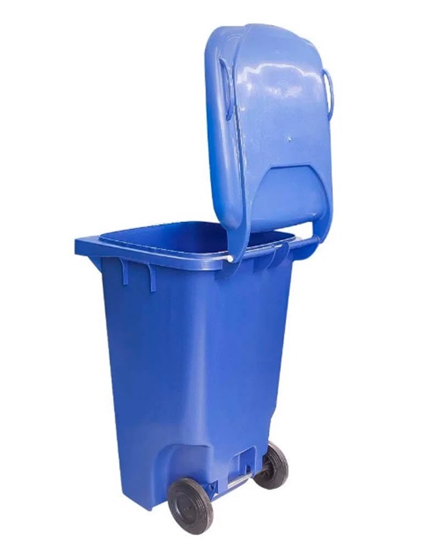 Contentor para Lixo com Rodas 240L Azul JSN - Imagem 3