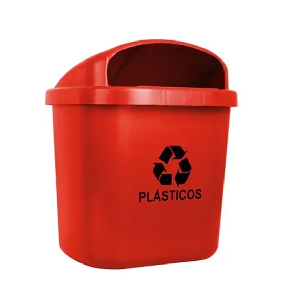 Lixeira para Coleta Seletiva 40L Vermelho - Imagem 2