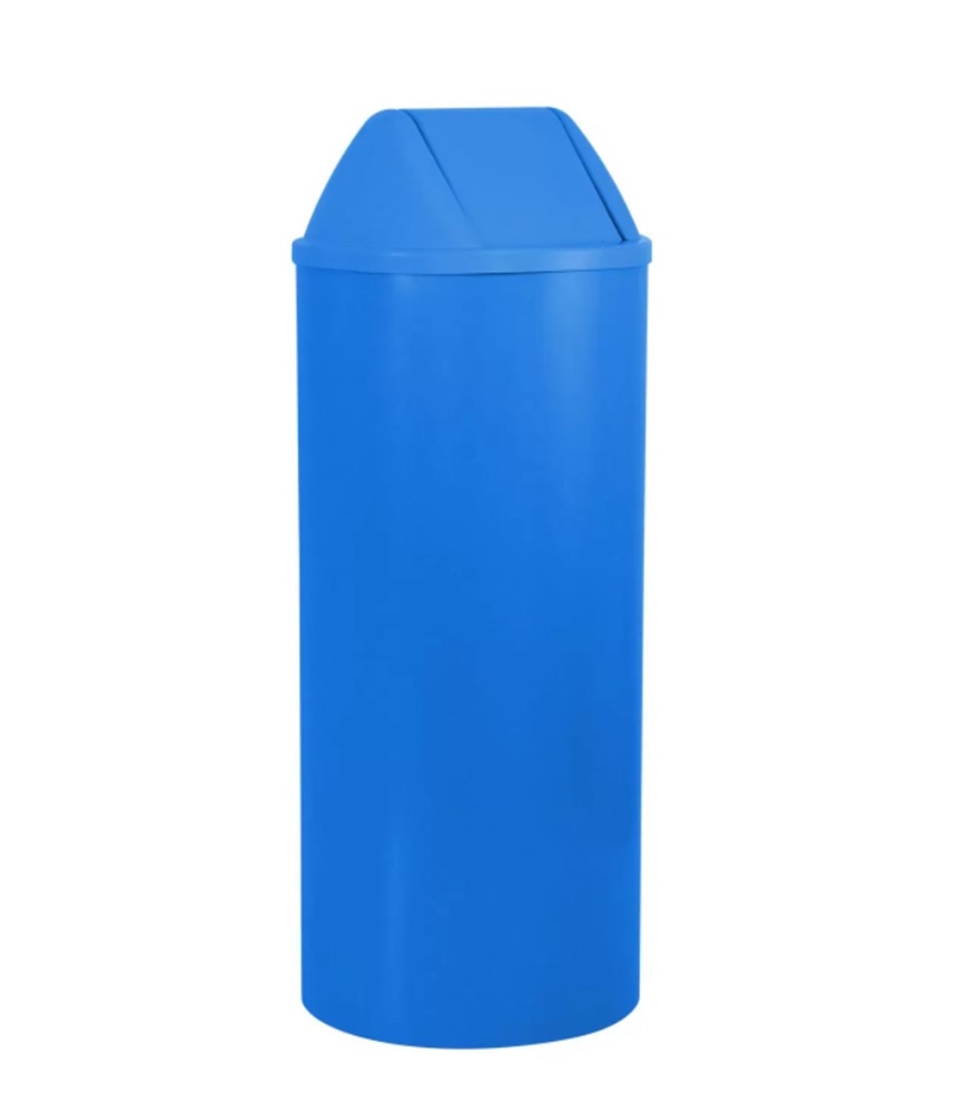 Lixeira Tampa Vai-Vem 22L Azul JSN - Imagem 2