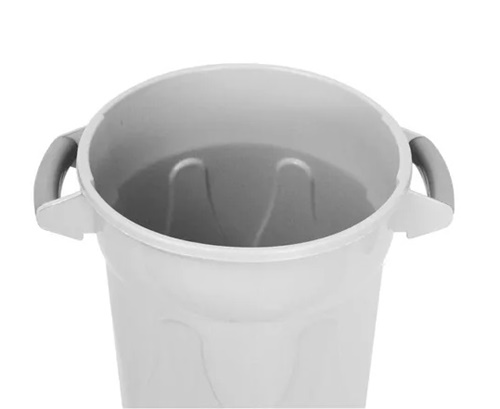 Lixeira Plástica Redonda com Tampa 20L Branca JSN - Imagem 4