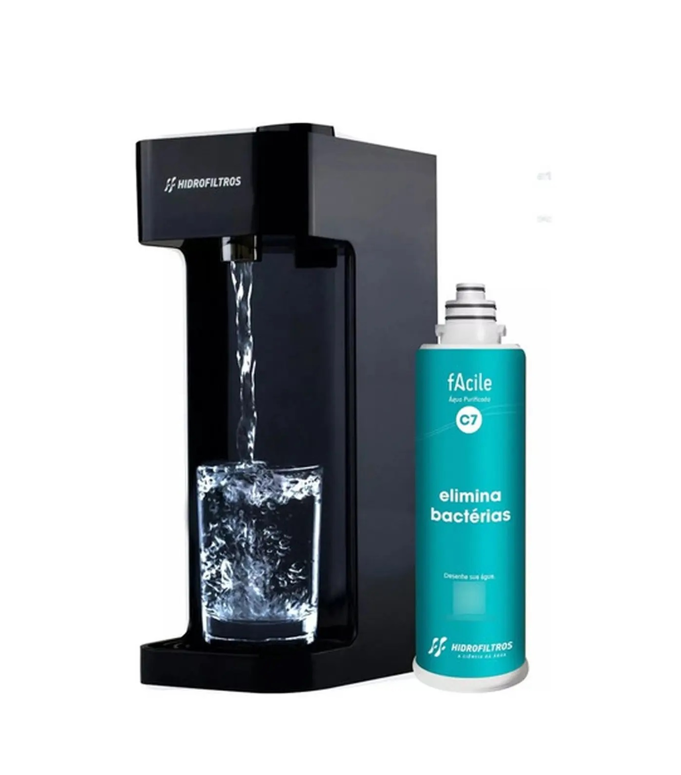 Purificador de Água Facile C7 Preto Hidrofiltros - Imagem 3