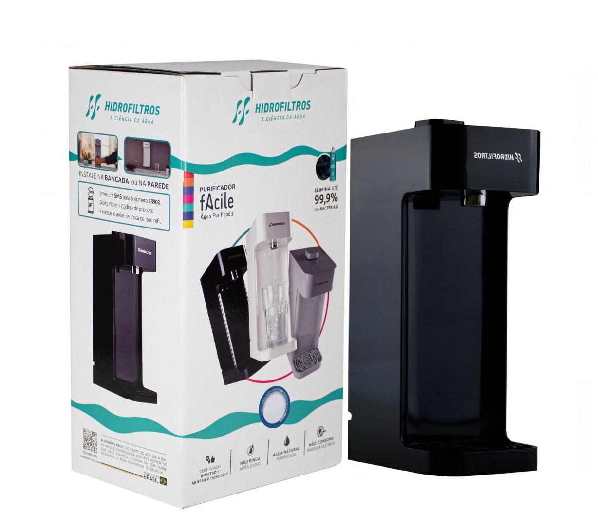 Purificador de Água Facile C7 Preto Hidrofiltros - Imagem 4