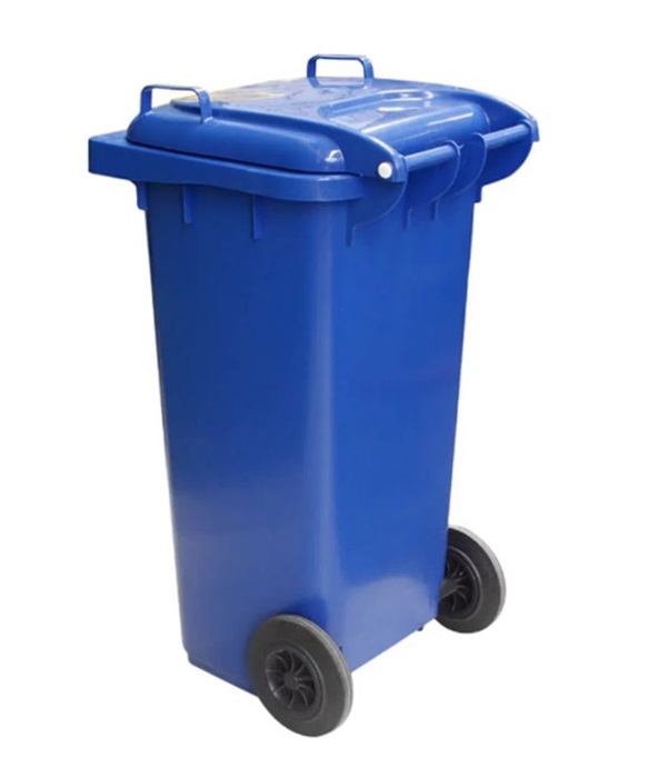 Contentor para Lixo com Rodas 120L Azul JSN - Imagem 2