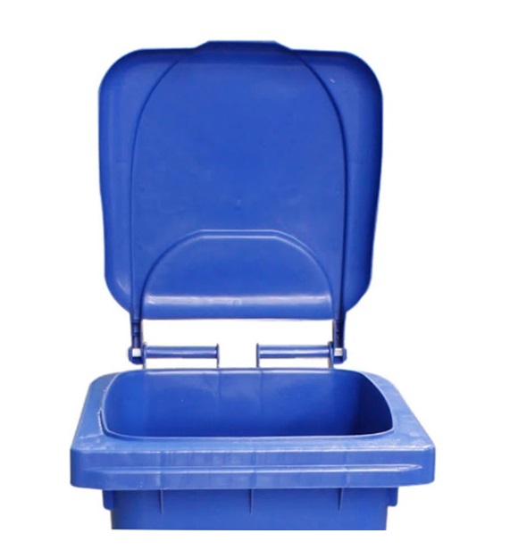 Contentor para Lixo com Rodas 120L Azul JSN - Imagem 4