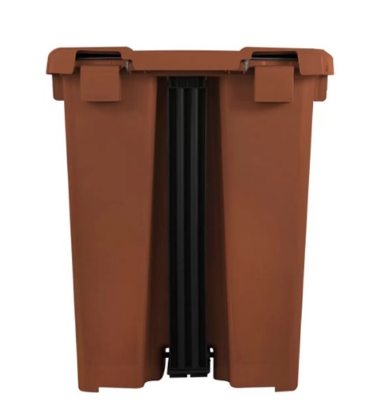 Lixeira com Pedal e Aro Interno 30L Marrom JSN - Imagem 3