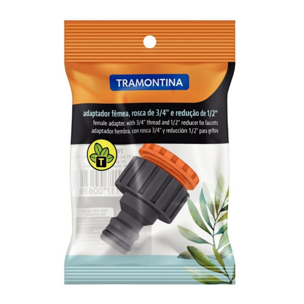 Adaptador Fêmea c/ Rosca 3/4" e Redução 1/2" em Plástico Tramontina - Imagem 5