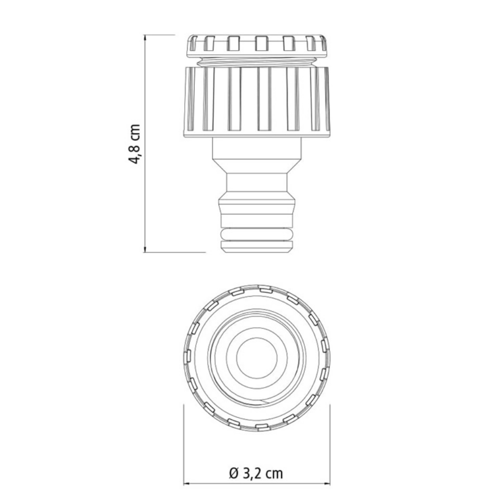 Adaptador Fêmea c/ Rosca 3/4" e Redução 1/2" em Plástico Tramontina - Imagem 3