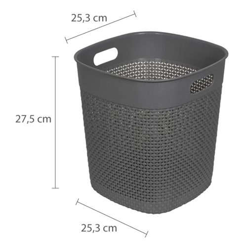 Organizador Plástico s/ Tampa 16L Concreto Astra