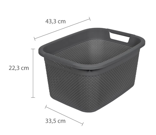 Organizador Plástico s/ Tampa 28L Concreto Astra