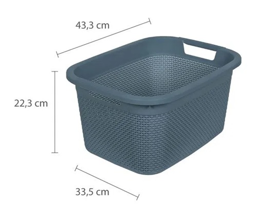 Organizador Plástico s/ Tampa 28L Mediterrâneo Astra