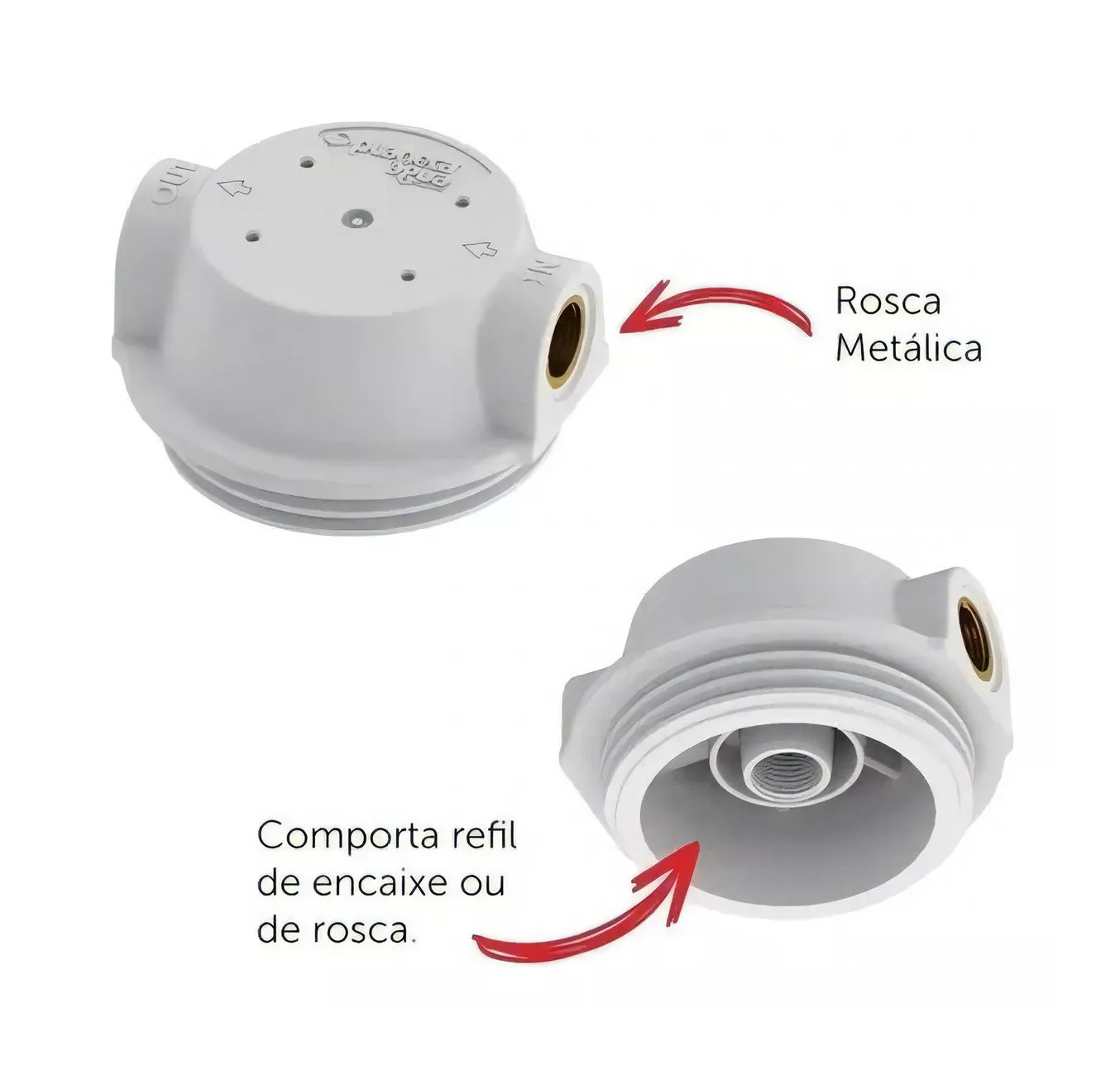 Carcaça FIT p/ Filtro 5" Rosca 1/2" Branco Planeta Água - Imagem 2