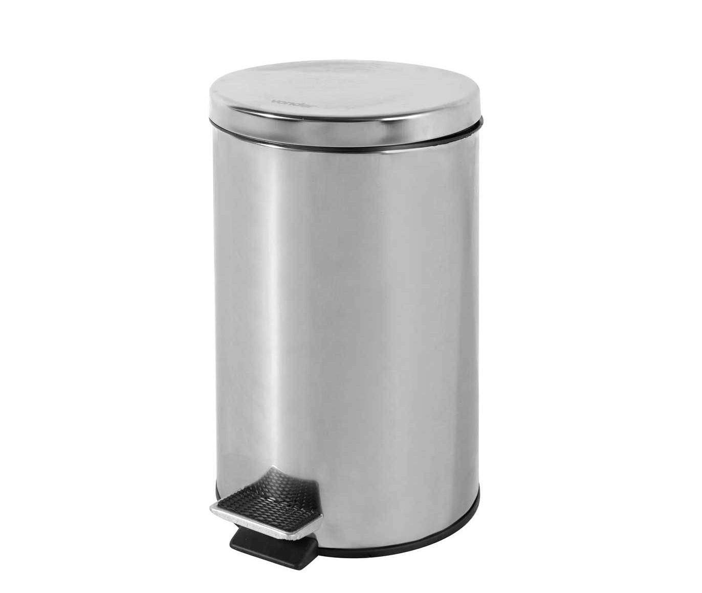 Lixeira Inox com Pedal e Balde 12L Vonder
