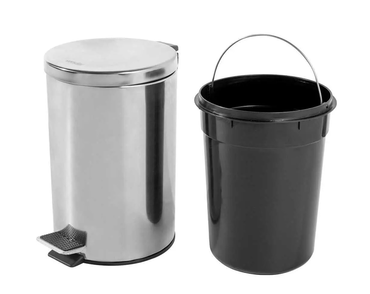 Lixeira Inox com Pedal e Balde 12L Vonder - Imagem 4