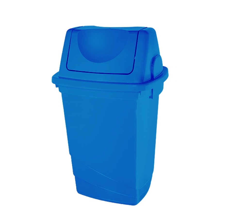 Lixeira Basculante Soberany 30L Azul Fortcom