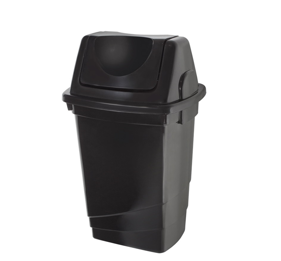 Lixeira Basculante Soberany 30L Preta Fortcom